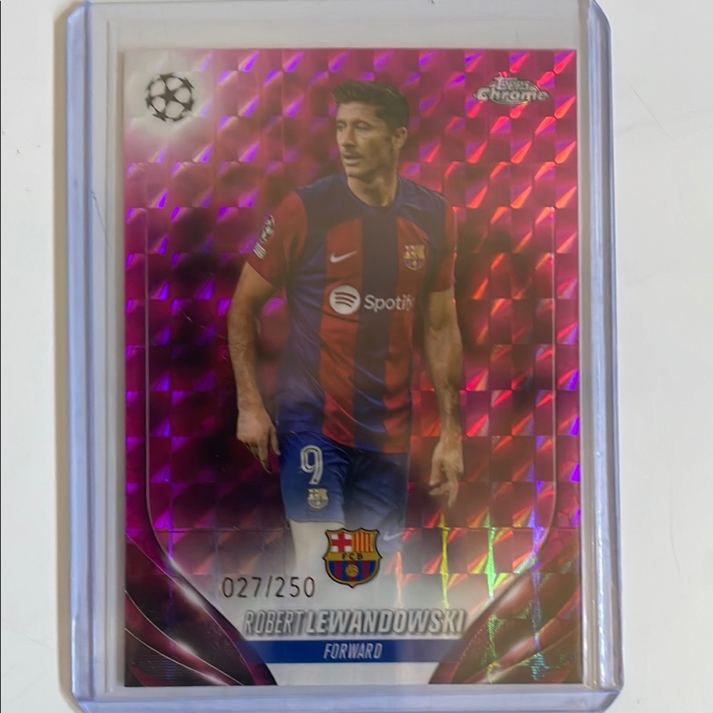 Topps Chrome Soccer Card - Robert Lewandowski